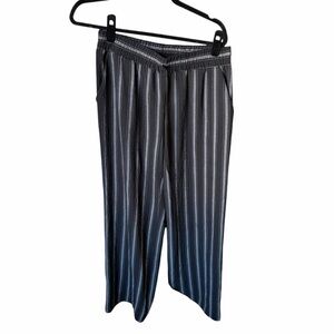 NYC Black & Gray Striped Wide-Leg Pants – Size M